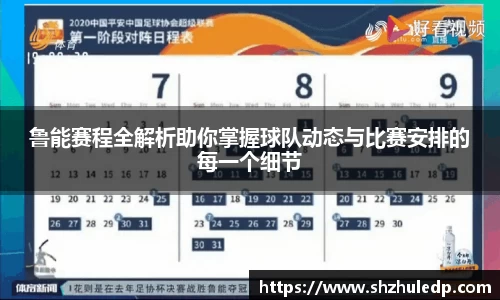 鲁能赛程全解析助你掌握球队动态与比赛安排的每一个细节